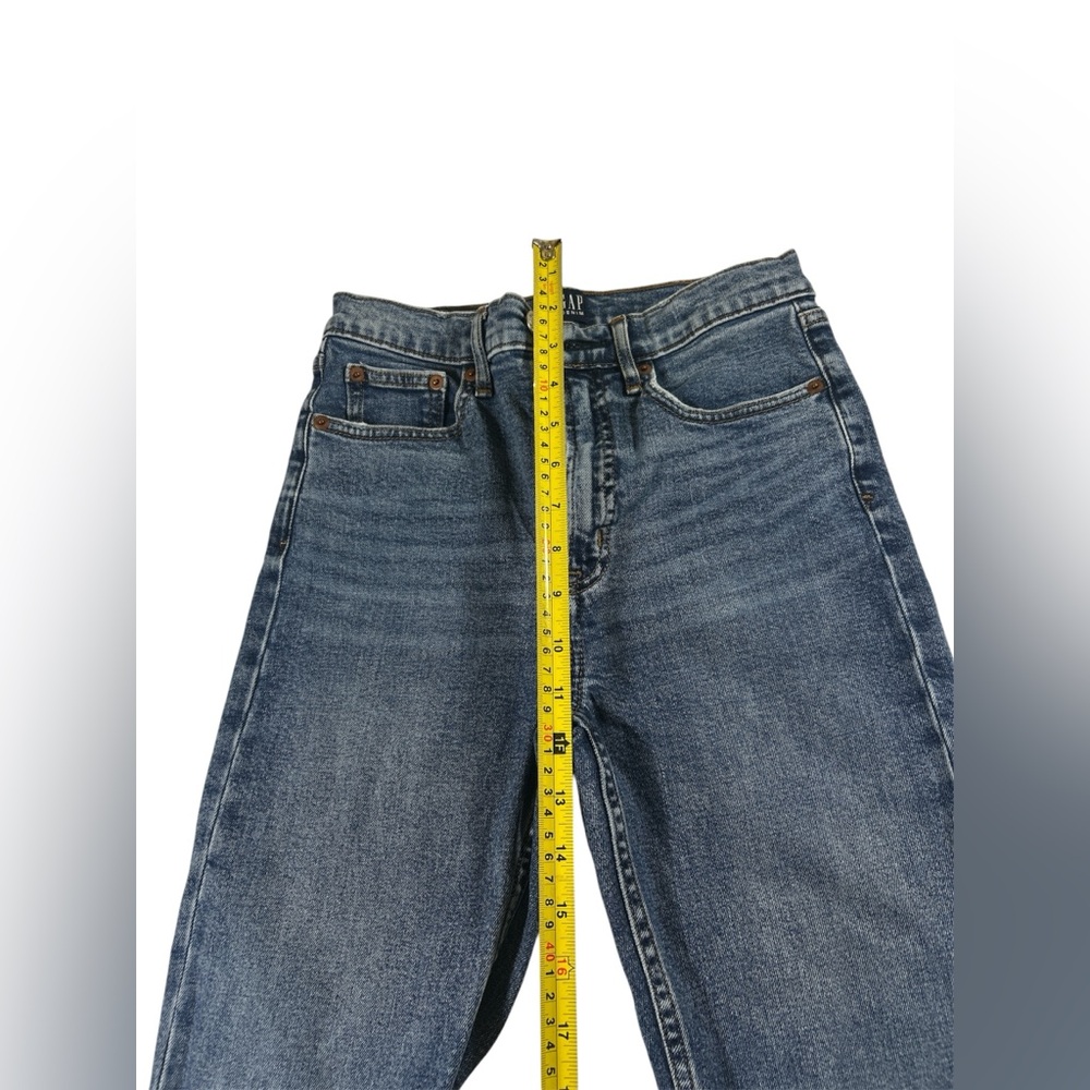 Gap Denim Mid Rise Straight Leg Jeans 2 /26 Regular Blue Wash Essential Classic - Picture 5 of 11